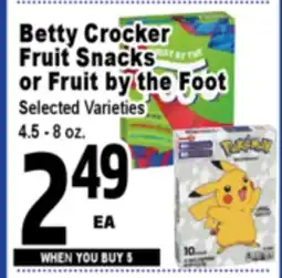 Superior Grocers Betty Crocker Fruit Snacks or Fruit by the Foot offer