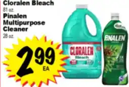 Superior Grocers Cloralen Bleach 81 oz., Pinalen Multipurpose 28 oz offer