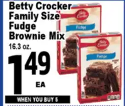 Superior Grocers Betty Crocker Family Size Fudge Brownie Mix offer