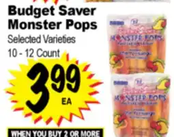 Superior Grocers Budget Saver Monster Pops offer