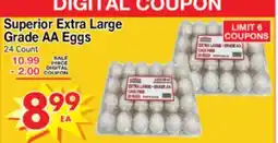 Superior Grocers Superior Extra Large Grade AA Eggs offer