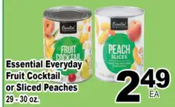 Superior Grocers Essential Everyday Fruit Cocktail or Sliced Peaches offer