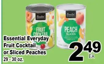 Superior Grocers Essential Everyday Fruit Cocktail or Sliced Peaches offer