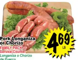 Superior Grocers Pork Longaniza or Chorizo offer