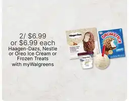 Walgreens Haagen-Dazs, Nestle or Oreo Ice Cream or Frozen Treats offer