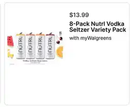 Walgreens 8-Pack Nutrl Vodka Seltzer Variety Pack offer