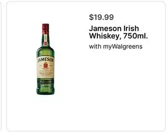 Walgreens Jameson Irish Whiskey, 750ml offer