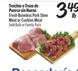 El Super Fresh Fresh Boneless Pork Stew Meat or Cushion Meat offer