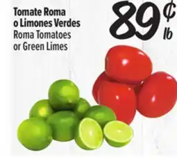 El Super Fresh Roma Tomatoes or Green Limes offer