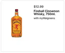 Walgreens Fireball Cinnamon Whisky, 750ml offer