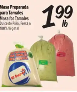 El Super Fresh Masa for Tamales Dulce de Piña, Fresa o 100% Vegetal offer