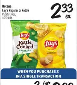 El Super Fresh Lay's Regular or Kettle Potato Chips offer