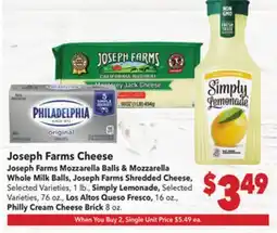 Vallarta Supermarkets Joseph Farms Cheese offer