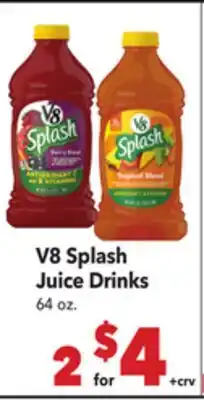 Vallarta Supermarkets V8 Splash Juice Drinks offer