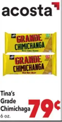 Vallarta Supermarkets Tina's Grade Chimichaga offer