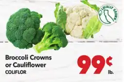 Vallarta Supermarkets Broccoli Crowns or Cauliflower offer