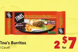 Vallarta Supermarkets Tina's Burritos offer