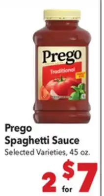 Vallarta Supermarkets Prego Spaghetti Sauce offer