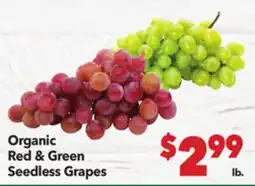 Vallarta Supermarkets Organic Red & Green Seedless Grapes offer