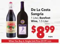 Vallarta Supermarkets De La Costa Sangria offer