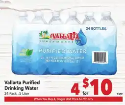 Vallarta Supermarkets Vallarta Purified Drinking Water offer