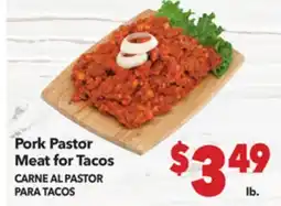 Vallarta Supermarkets Pork Pastor Meat for Tacos / CARNE AL PASTOR PARA TACOS offer