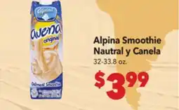 Vallarta Supermarkets Alpina Smoothie Nautral y offer