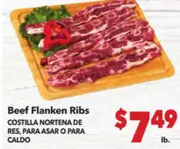 Vallarta Supermarkets Beef Flanken Ribs / COSTILLA NORTENA DE RES, PARA ASAR O PARA CALDO offer