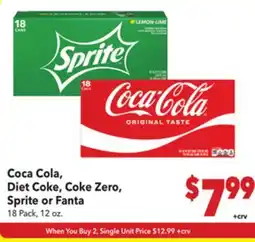 Vallarta Supermarkets Coca Cola, Diet Coke, Coke Zero, Sprite or Fanta offer