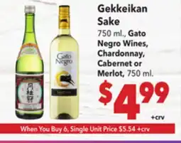 Vallarta Supermarkets Gekkeikan Sake offer