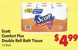 Vallarta Supermarkets Scott Comfort Plus Double Roll Bath Tissue offer