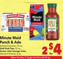 Vallarta Supermarkets Minute Maid Punch & Ade offer