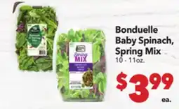 Vallarta Supermarkets Bonduelle Baby Spinach, Spring Mix offer