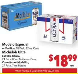 Vallarta Supermarkets Modelo Especial offer