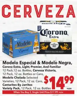 Vallarta Supermarkets Modelo Especial & Modelo Negra offer