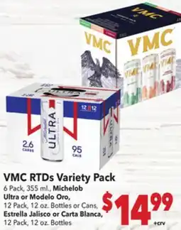 Vallarta Supermarkets VMC RTDs Variety Pack offer