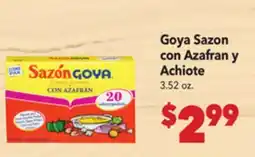 Vallarta Supermarkets Goya Sazon con Azafran y Achiote offer