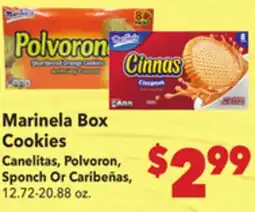 Vallarta Supermarkets Marinela Box Cookies offer