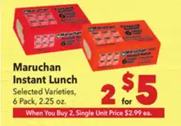 Vallarta Supermarkets Maruchan Instant Lunch offer