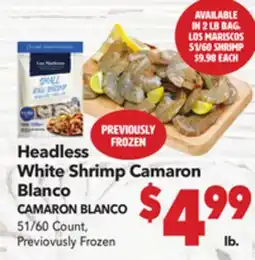 Vallarta Supermarkets Headless White Shrimp Camaron Blanco / CAMARON BLANCO offer