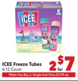 Vallarta Supermarkets ICEE Freeze Tubes offer