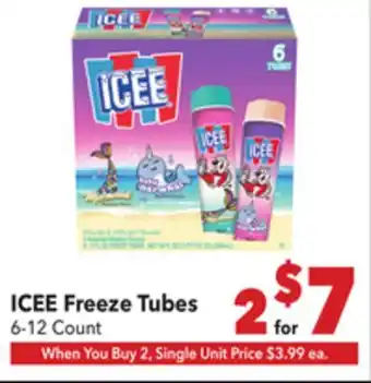 Vallarta Supermarkets ICEE Freeze Tubes offer