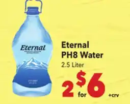 Vallarta Supermarkets Eternal PH8 Water offer