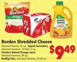 Vallarta Supermarkets Borden Shredded Cheese offer