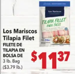 Vallarta Supermarkets Los Mariscos Tilapia Filet / FILETE DE TILAPIA EN BOLSA DE offer