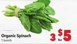 Vallarta Supermarkets Organic Spinach offer