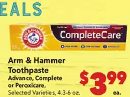 Vallarta Supermarkets Arm & Hammer Toothpaste offer