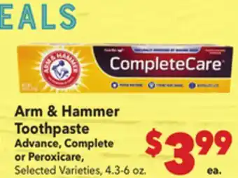 Vallarta Supermarkets Arm & Hammer Toothpaste offer