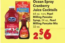 Vallarta Supermarkets Ocean Spray Cranberry Juice Cocktails offer