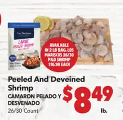 Vallarta Supermarkets Peeled And Deveined Shrimp / CAMARON PELADO Y DESVENADO offer